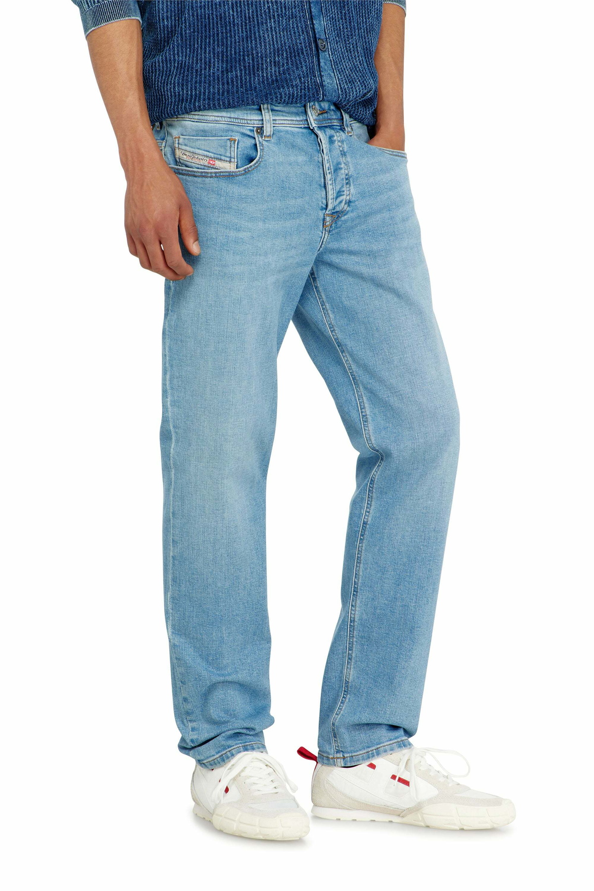 Diesel Regular Jeans Regular Waist 2023 D-Finitive, Light blue, Button fly