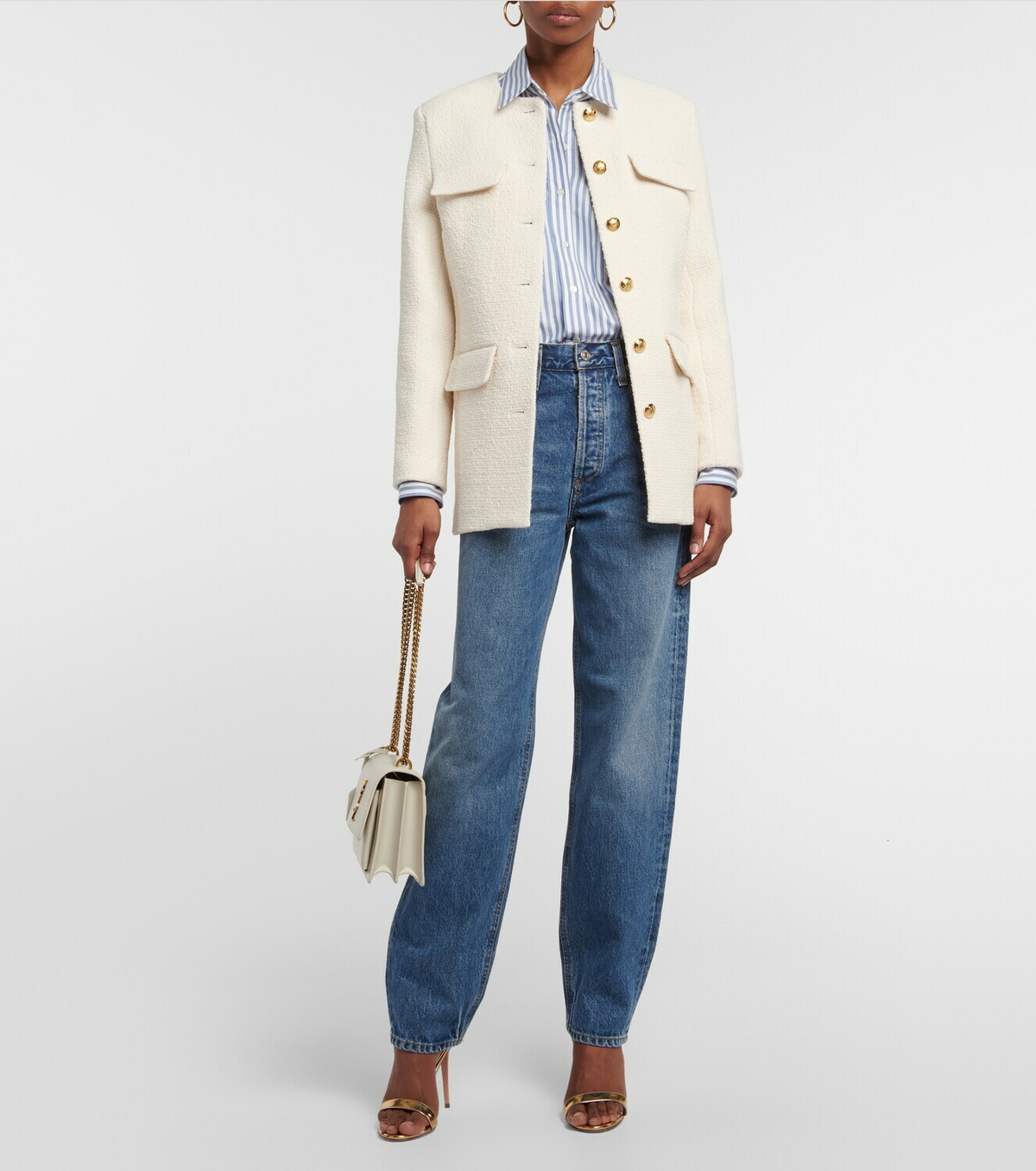 Nili Lotan - Mael striped cotton poplin shirt