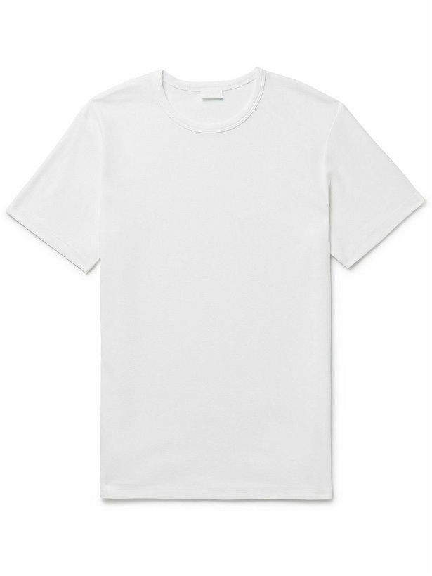 Photo: Handvaerk - Pima Cotton-Piqué T-Shirt - White