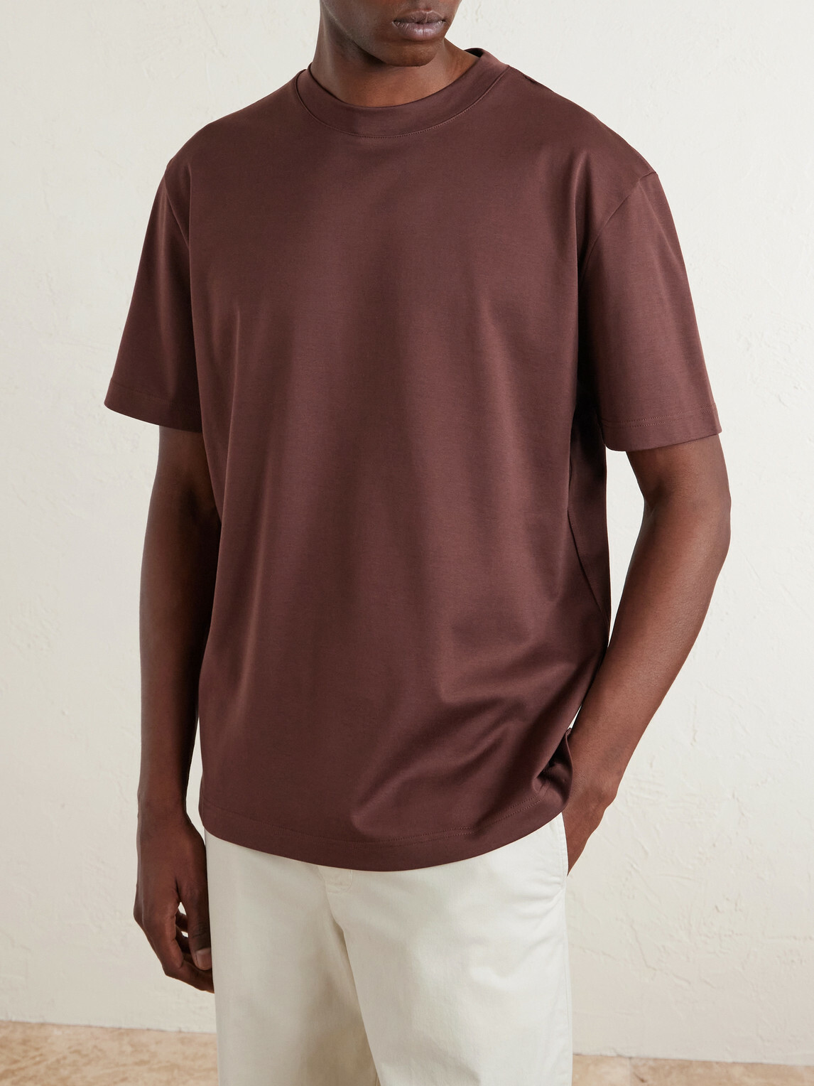 Loro Piana - Ray Cotton-Jersey T-Shirt - Burgundy