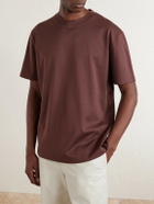 Loro Piana - Ray Cotton-Jersey T-Shirt - Burgundy