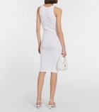 Miu Miu Logo cotton jersey midi dress