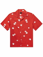 Club Monaco - Convertible-Collar Printed Cotton and Lyocell-Blend Shirt - Red