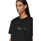 Givenchy Black Reflective Givenchy Paris T-Shirt