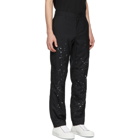 Comme des Garcons Homme Black Wool Paint Splatter Trousers