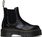 Dr. Martens Black 2976 Polished Smooth Platform Chelsea Boots