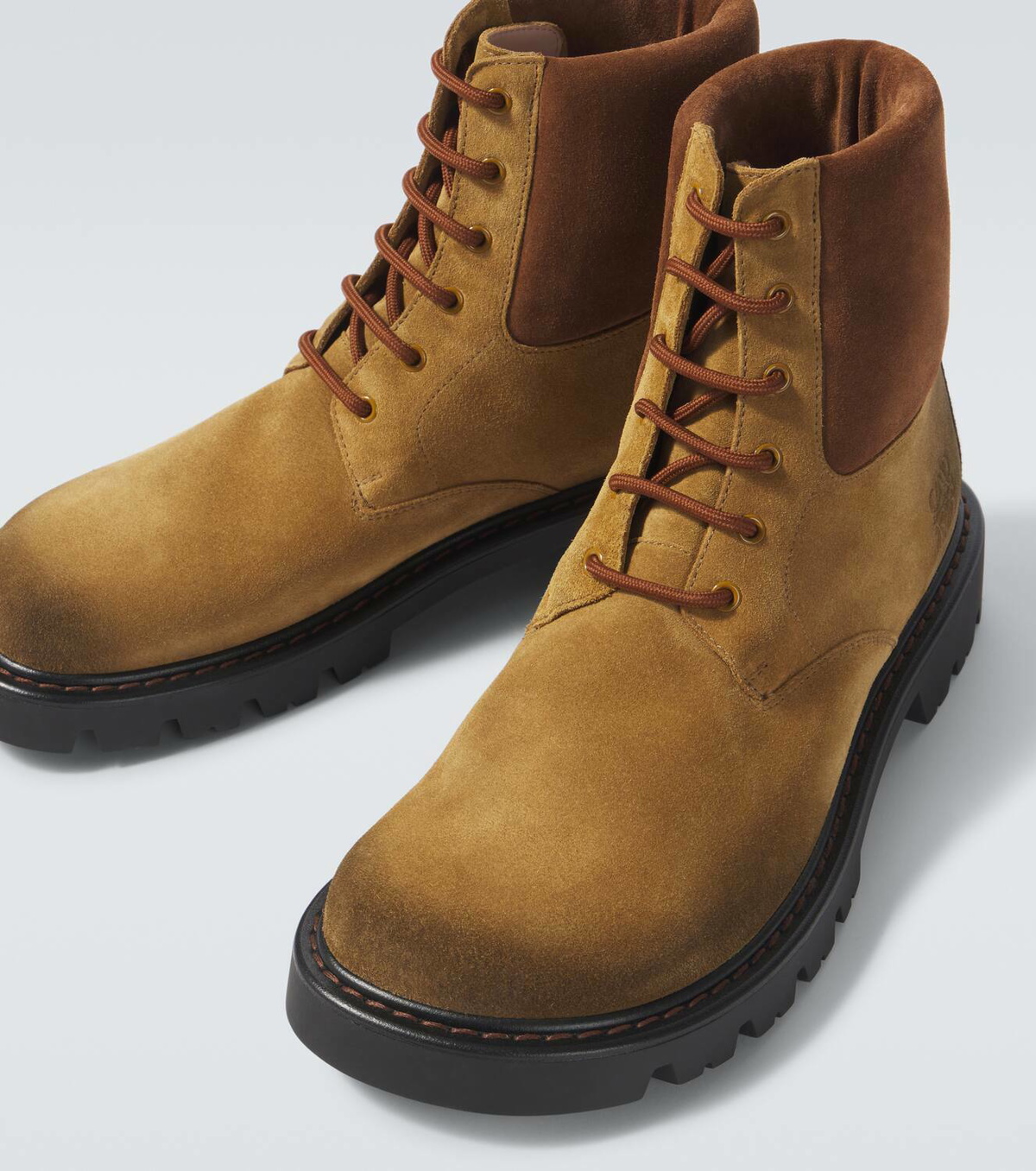 Loewe Sierra suede combat boots Loewe