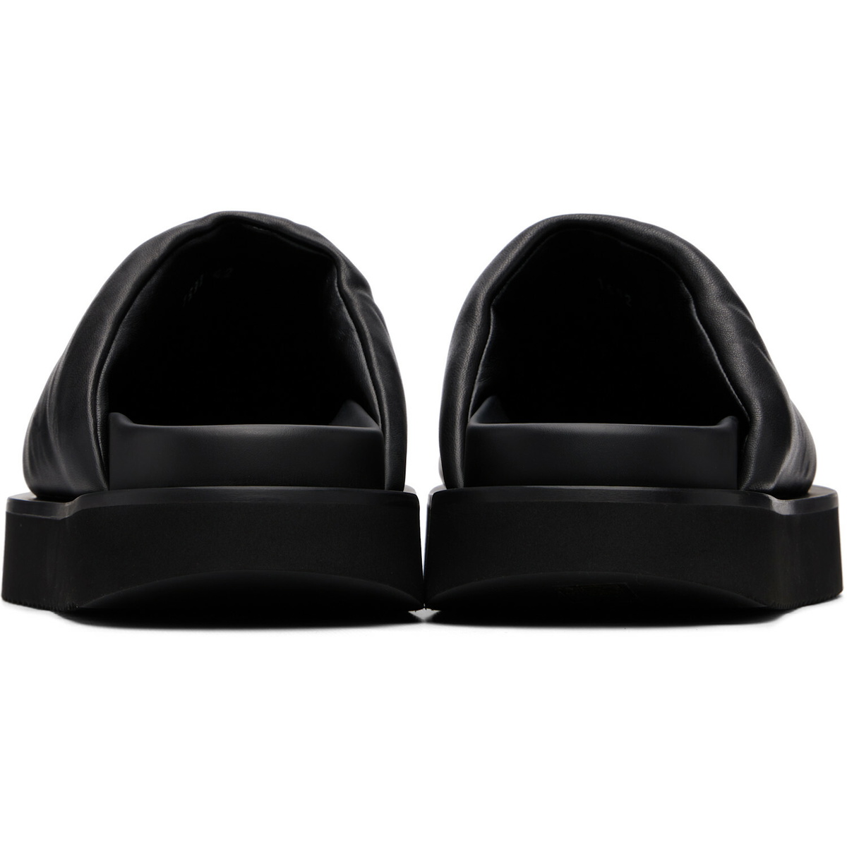 Rick Owens Black Tower Padded Platform Slides