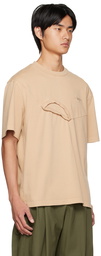 Feng Chen Wang Khaki Double Collar T-Shirt