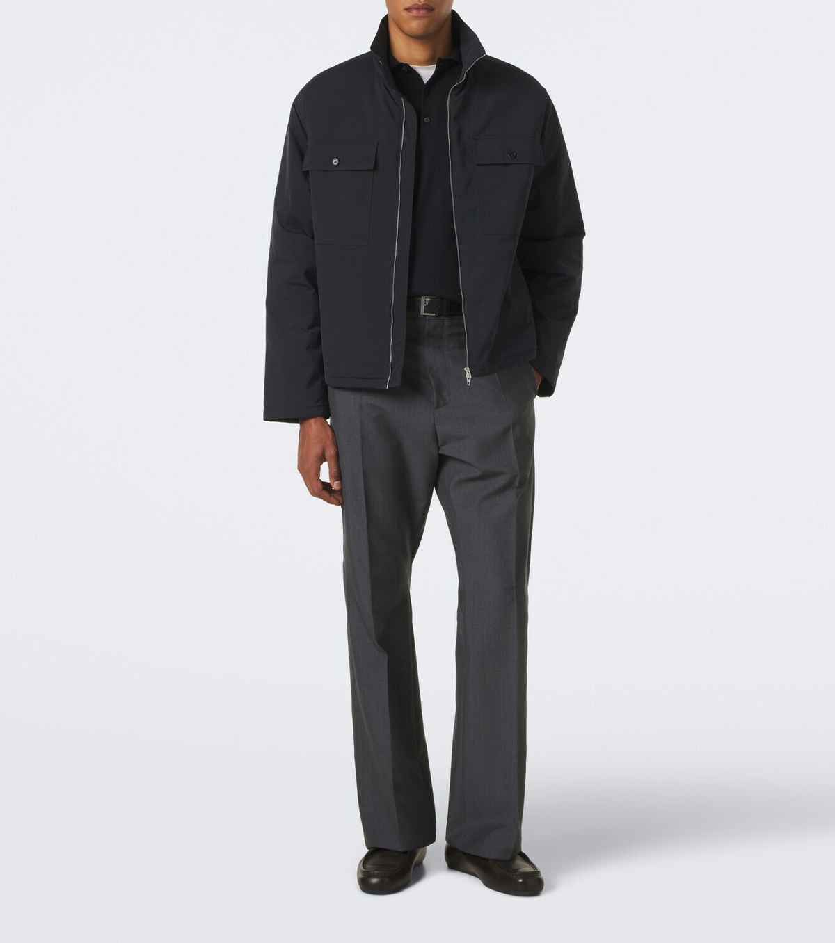 Jil Sander Wool and mohair bootcut pants