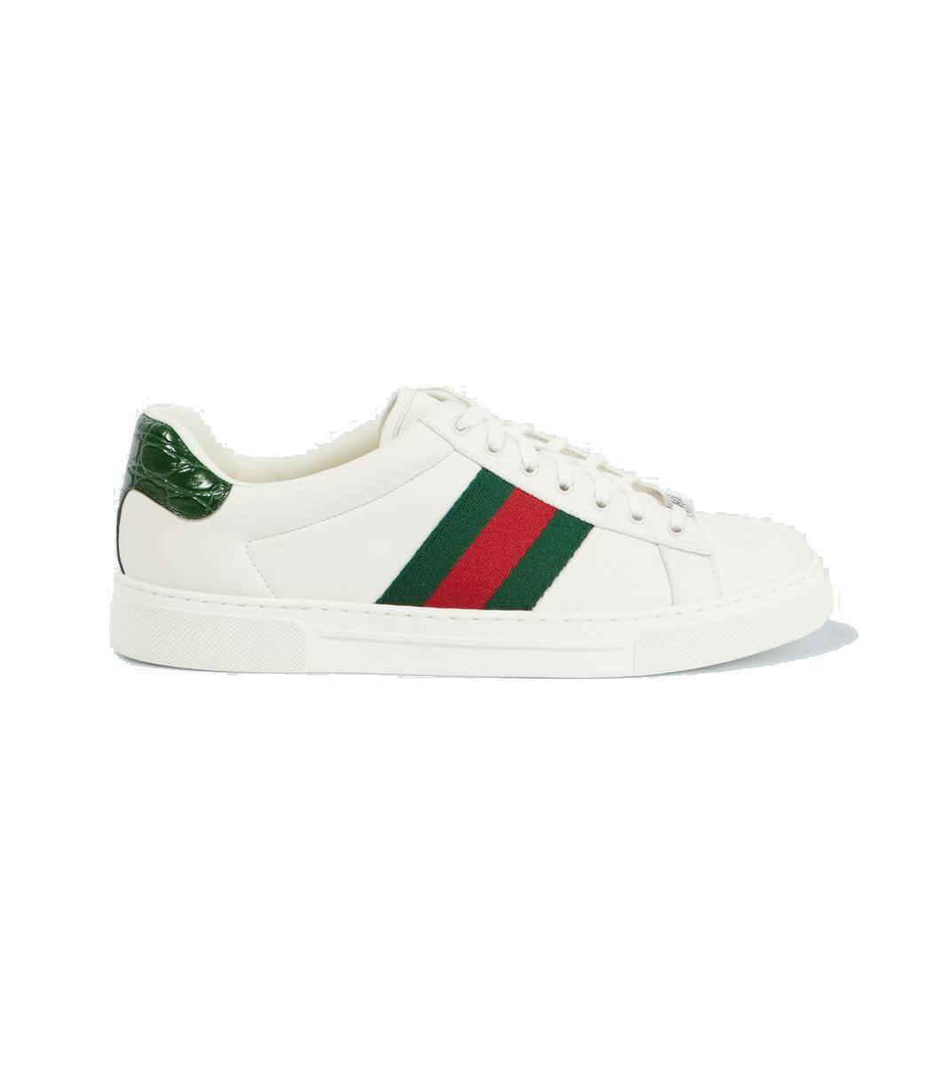 Gucci Ace Web Stripe leather sneakers Gucci