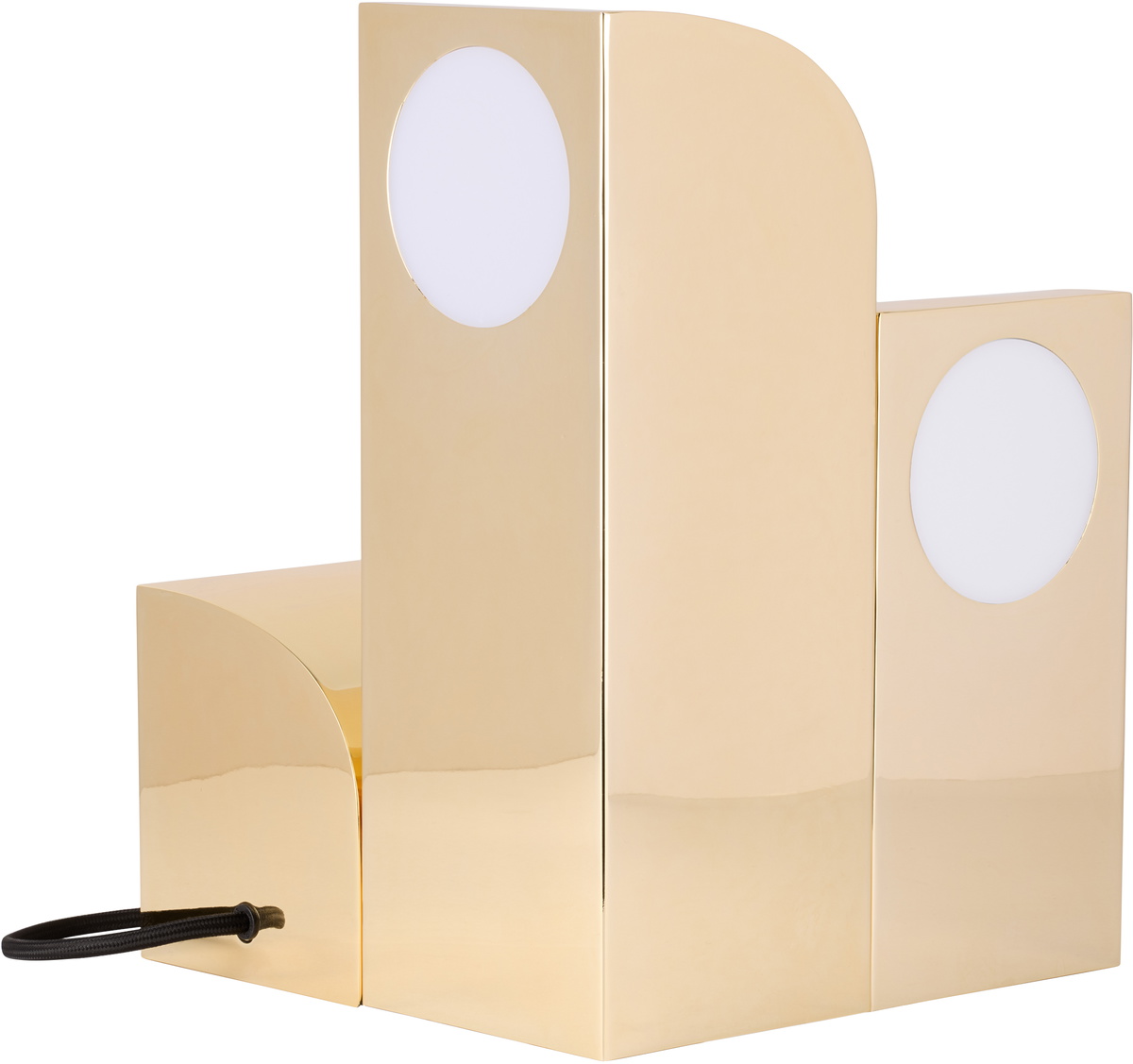 Curves by Sean Brown Gold Kuzco Edition Gypsum Table Lamp