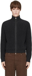 LE17SEPTEMBRE Gray Chunky Zip Cardigan
