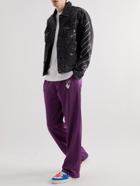 Off-White - Logo-Embroidered Cotton-Jersey Sweatpants - Purple