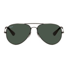 Ray-Ban Black and Green RB3558 Sunglasses