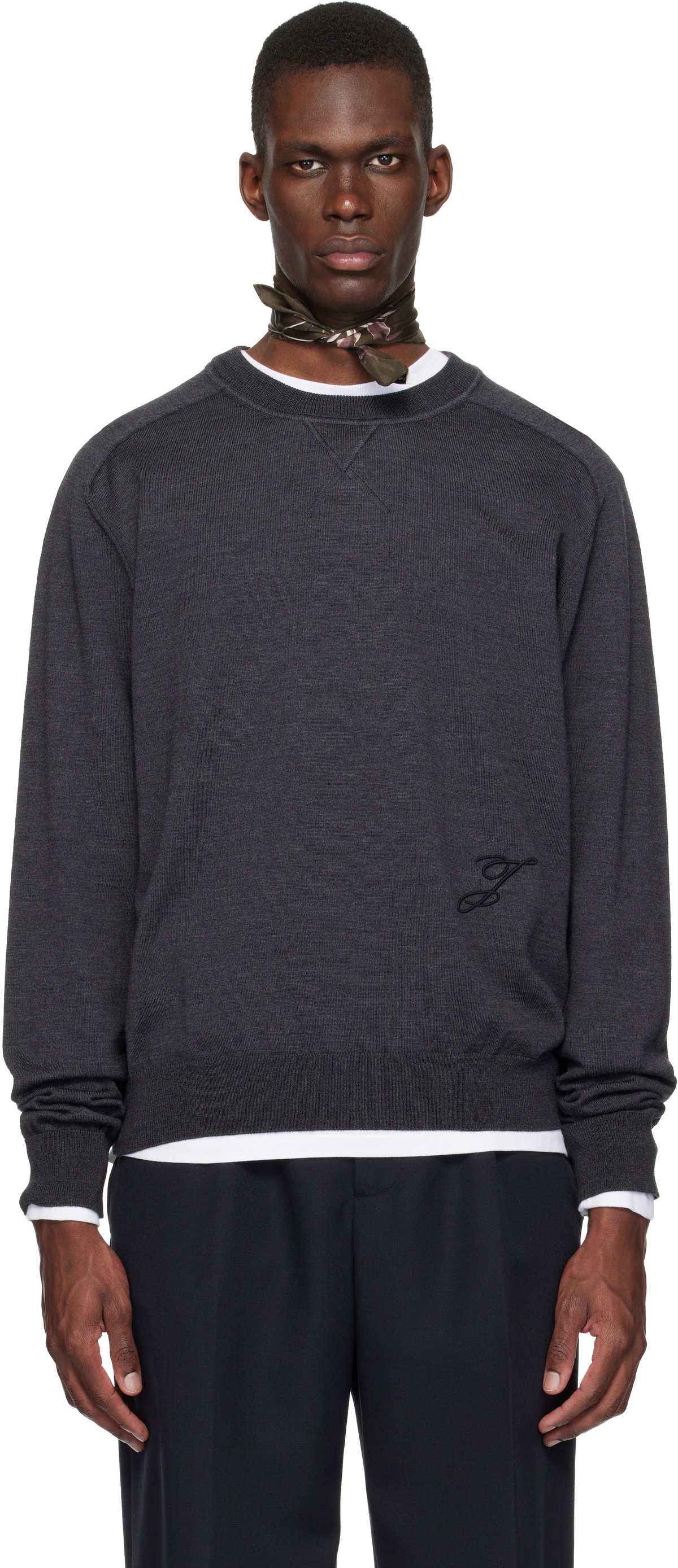 JACQUEMUS Gray 'The J' Sweater