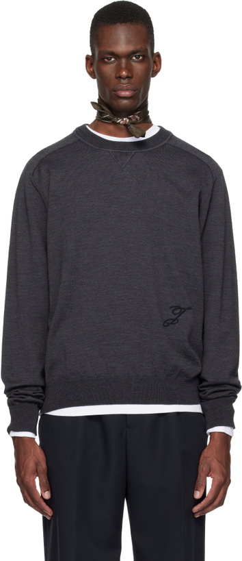 Photo: JACQUEMUS Gray 'The J' Sweater