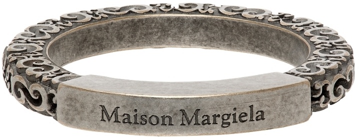 Photo: Maison Margiela Silver Textured Semi-Polished Ring
