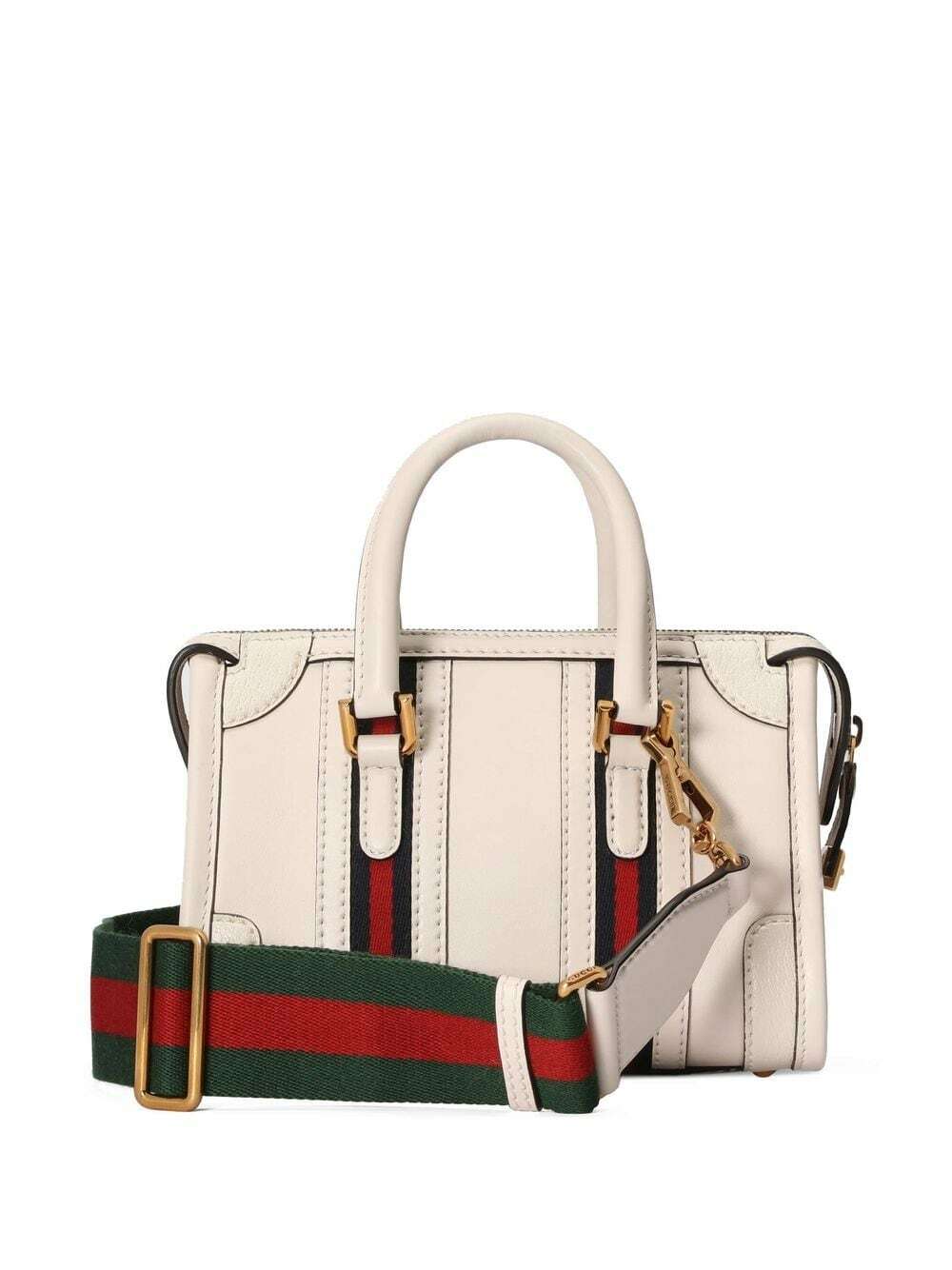 GUCCI - Web Detail Leather Handbag