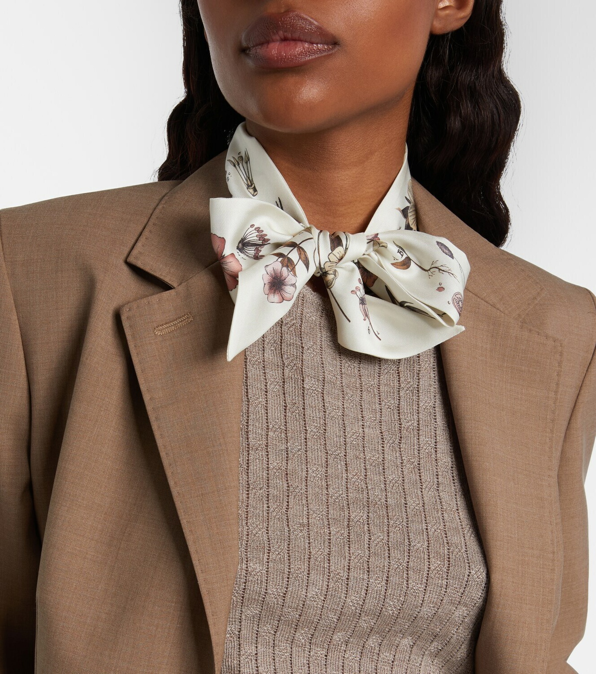 Loro Piana Floral silk scarf