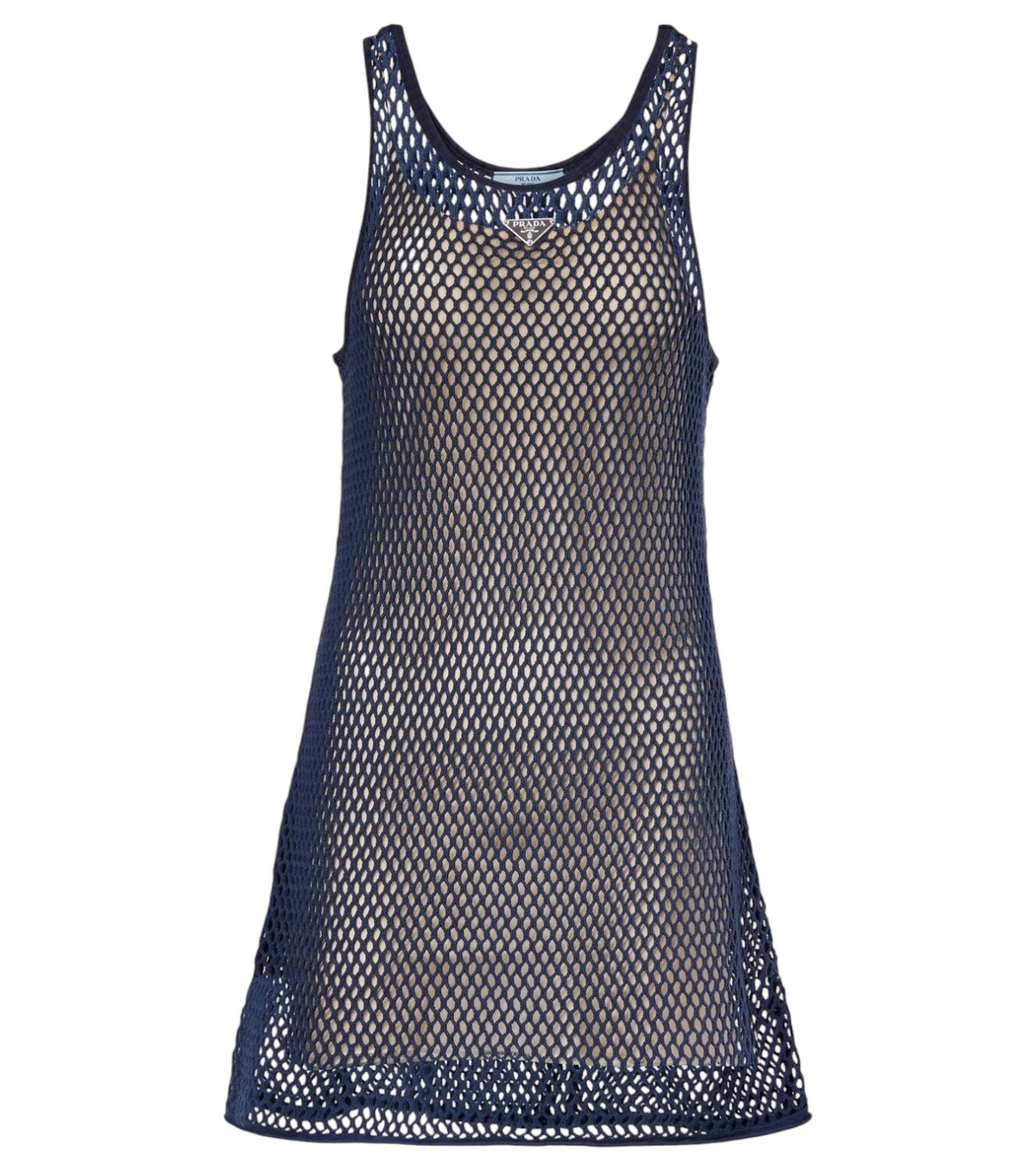 ワンピース PRADA White cotton reversibile mini dress Prada logo-embroidered Mini Dress | White | FARFETCH