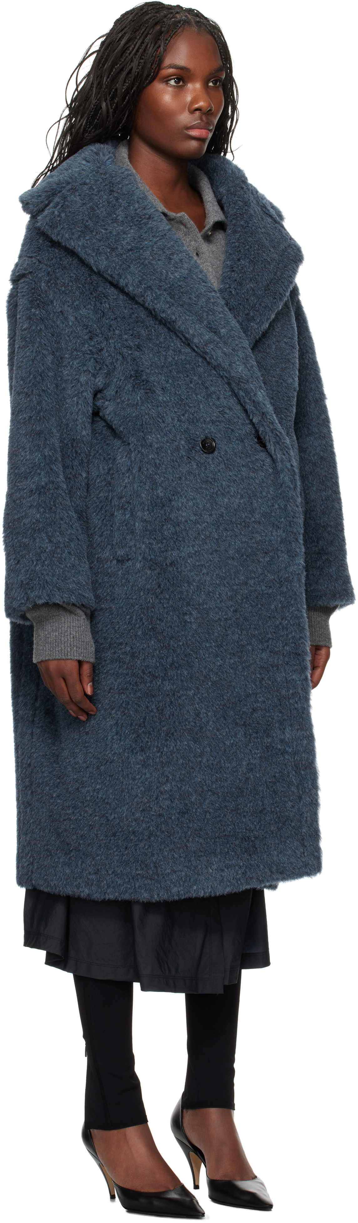 Max Mara Blue Zebra Coat Max Mara