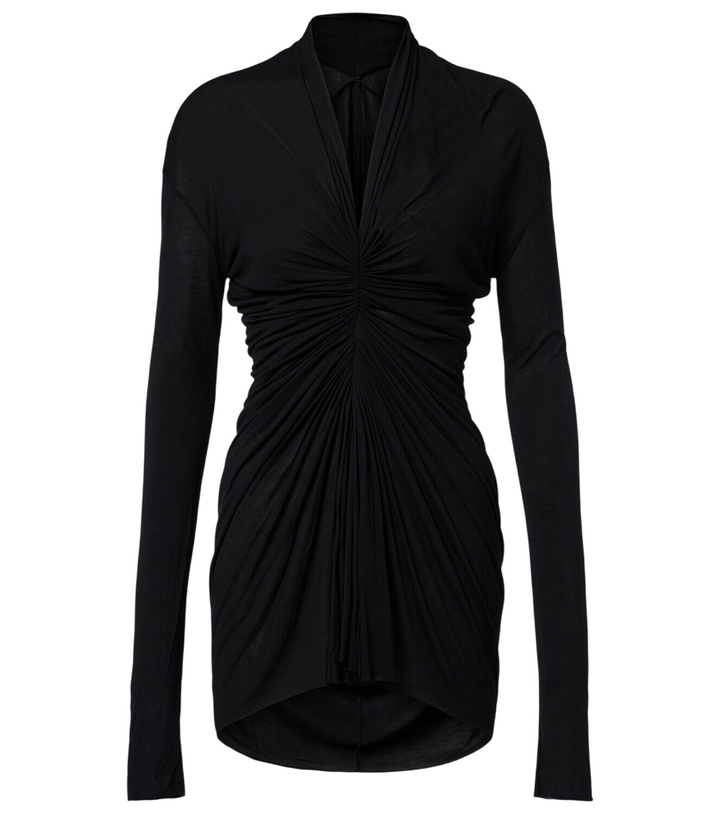 Photo: Rick Owens Gathered minidress