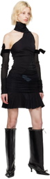 ALL-IN Black Scarf Top