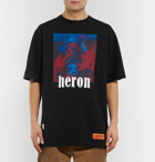 Heron Preston - Oversized Printed Cotton-Jersey T-Shirt - Black