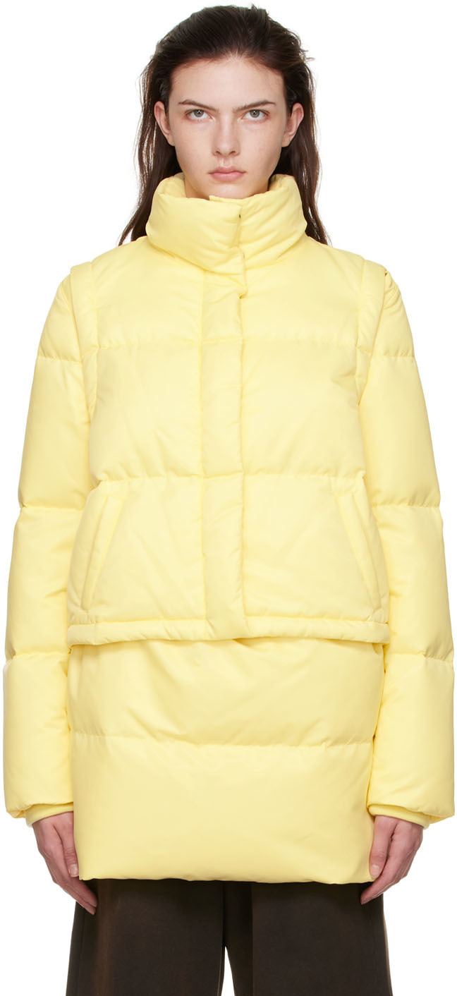 MM6 Maison Margiela Yellow Nylon Down Jacket MM6 Maison Margiela