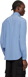 Valentino Blue Scarf Shirt