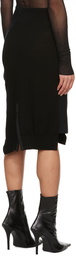 HODAKOVA Black Asymmetric Midi Skirt