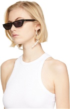 MCQ Black Straight Top Cat-Eye Sunglasses