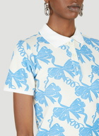 Maisie Wilen Au Fait Ribbon Print Polo Shirt