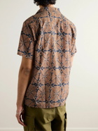 Beams Plus - Convertible-Collar Printed Cotton-Gauze Shirt - Brown