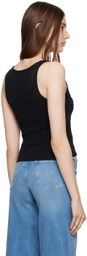 FRAME Black Scoop Neck Tank Top