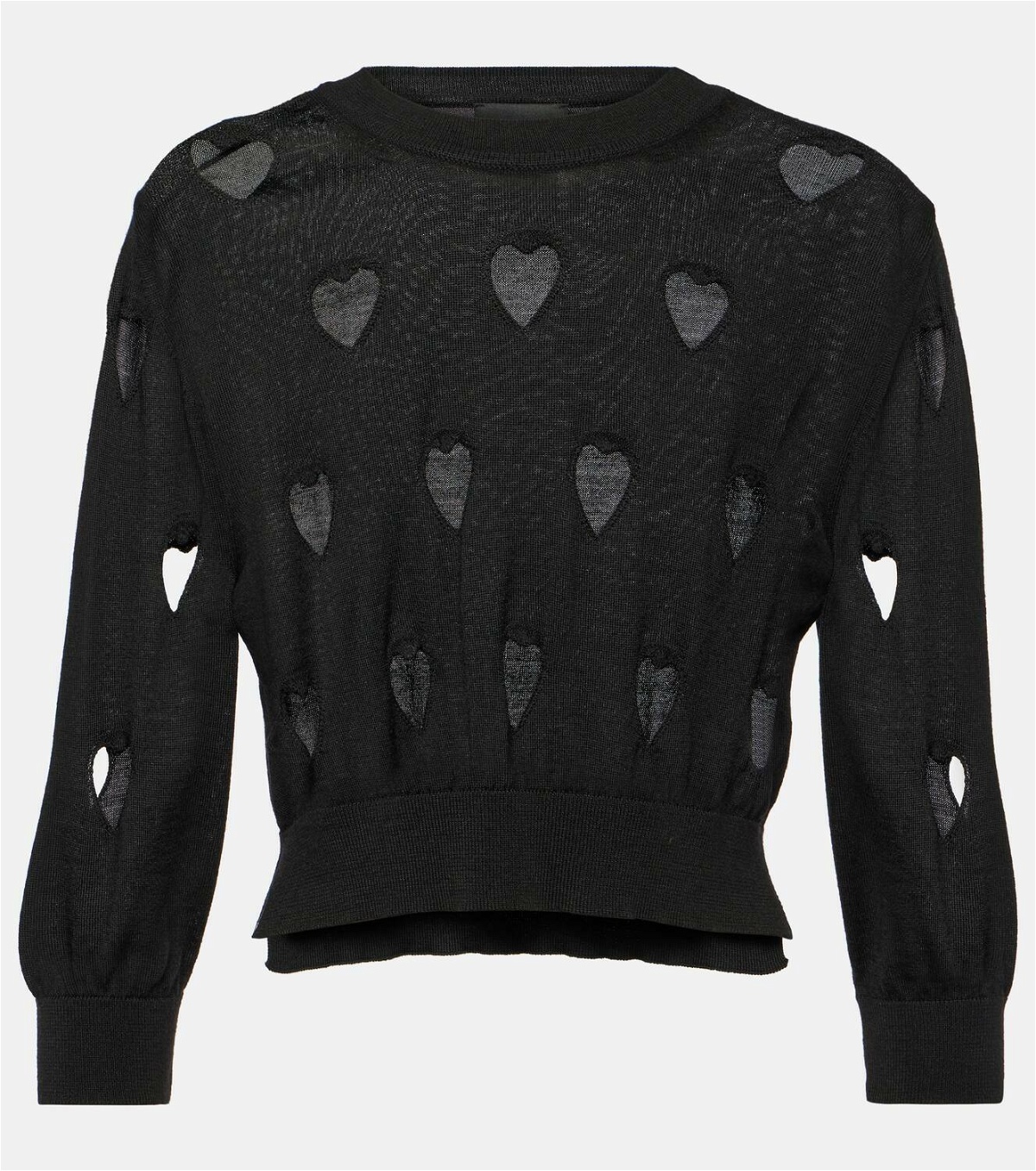 Simone Rocha Love Heart cutout wool and silk sweater