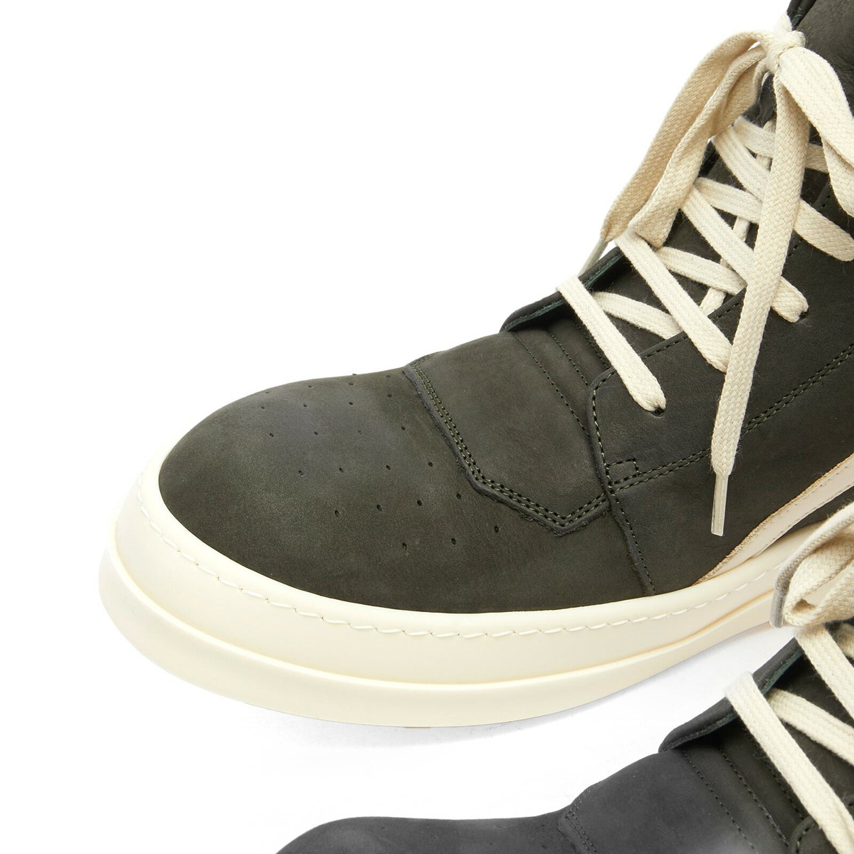 【関税&送料込】Rick Owens Forest Green Milk White Geobasket Rick Owens Geobasket 