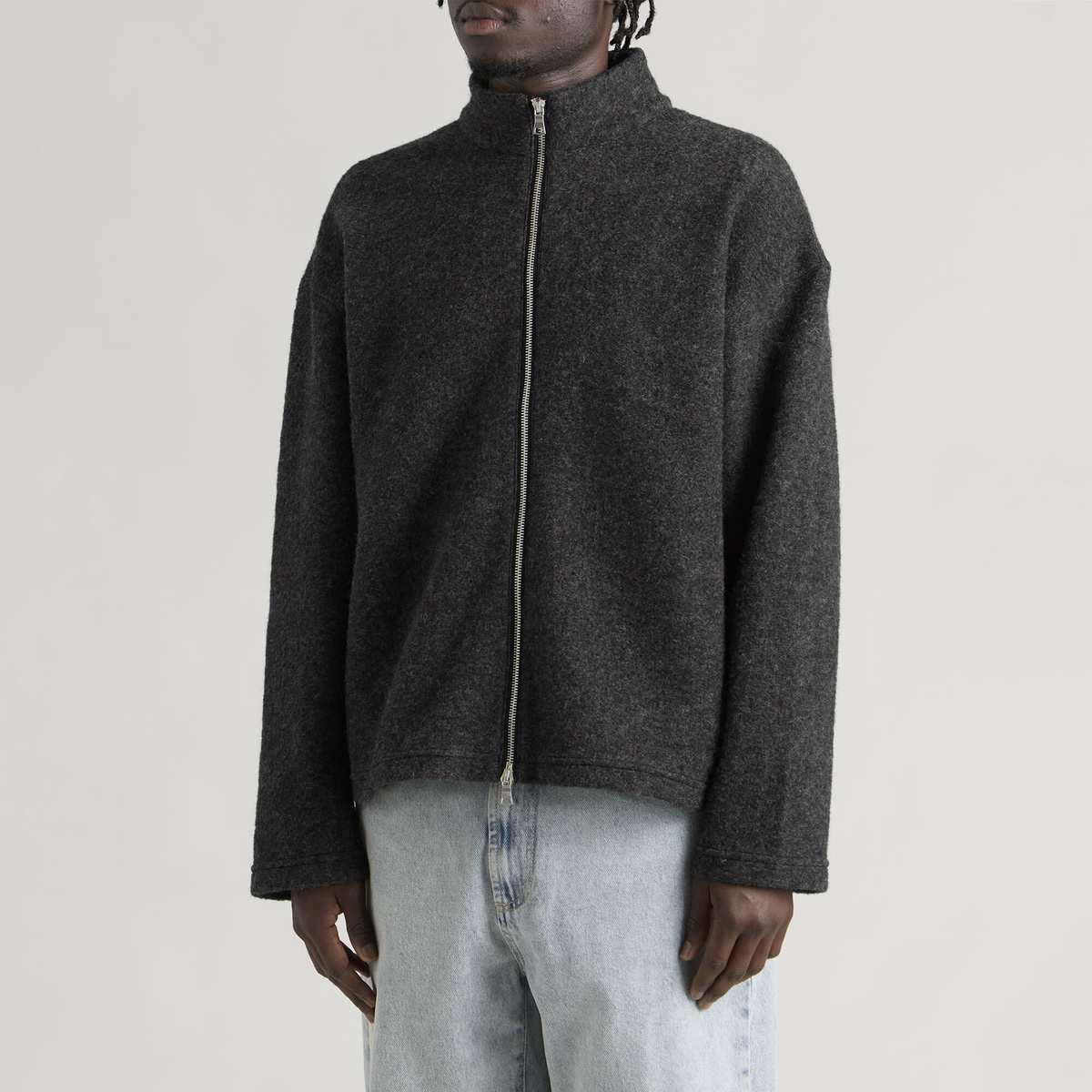 MKI Men's Pressed Wool Track Jacket Presented by END. in Black Malange