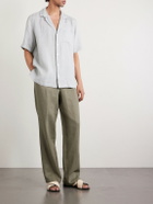 Lardini - Convertible-Collar Linen Shirt - Green