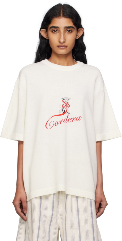 Photo: Cordera White Embroidered 'Cordera' T-shirt