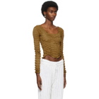 Gauntlett Cheng SSENSE Exclusive Brown Elasticated Contour Long Sleeve T-Shirt