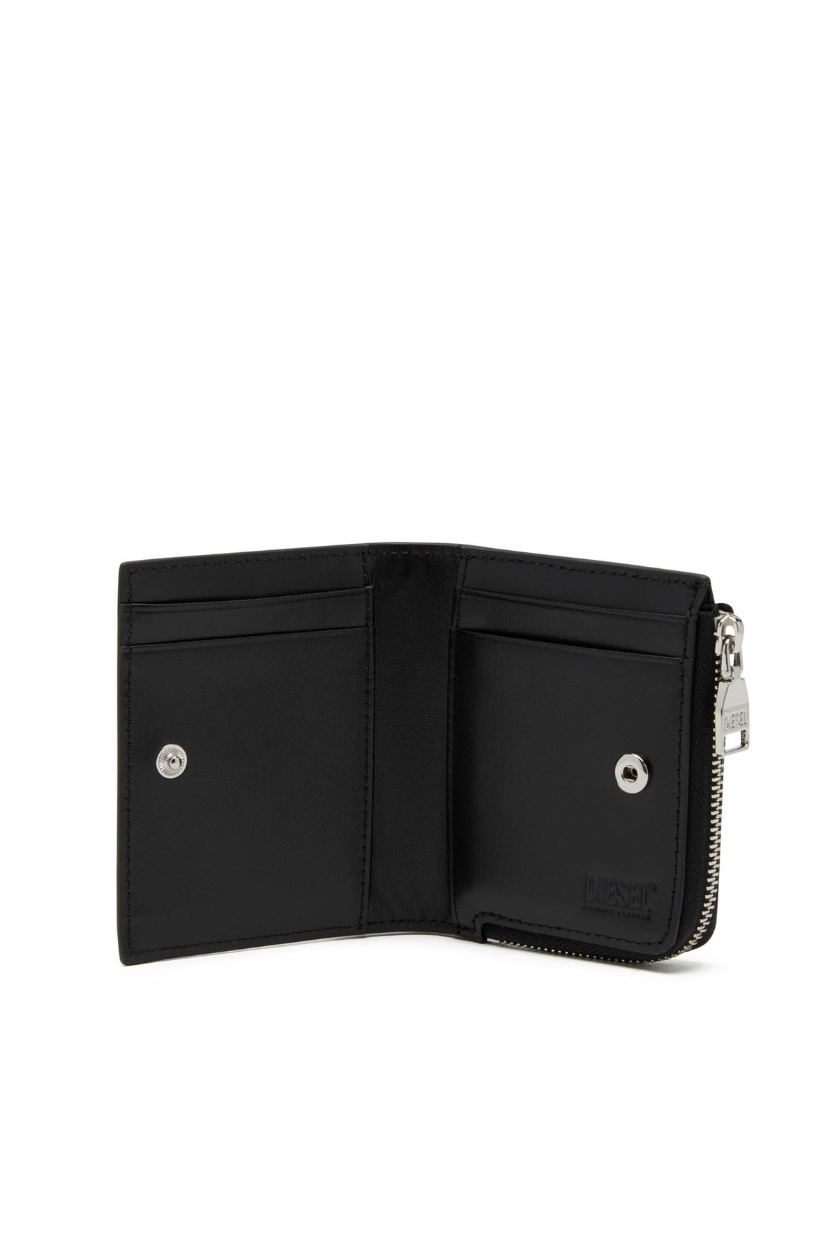 Diesel Bi-fold card holder in nappa leather - Card cases Womens in Black