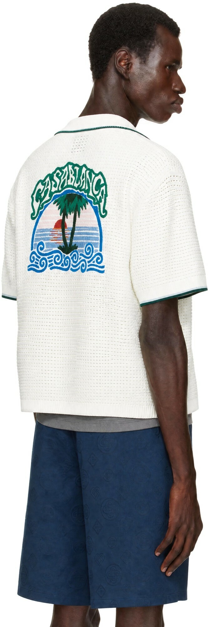 Casablanca White Palm Tree Emblem Shirt