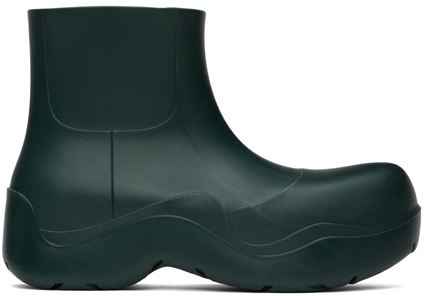 Bottega Veneta Green Puddle Boots Bottega Veneta