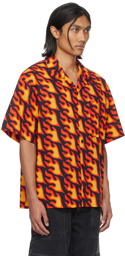 Hugo Black & Orange Oversized Shirt