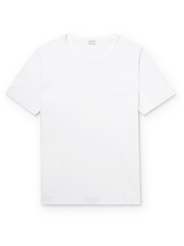 Photo: Massimo Alba - Panarea Slub Cotton-Jersey T-Shirt - White