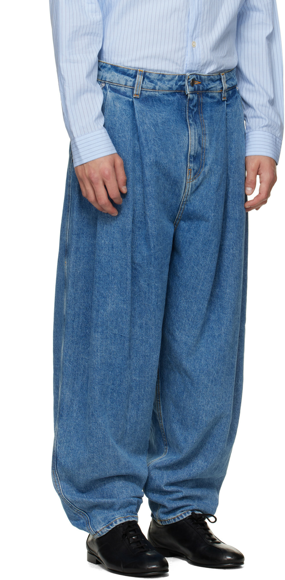 Hed Mayner Bue Pleated Jeans