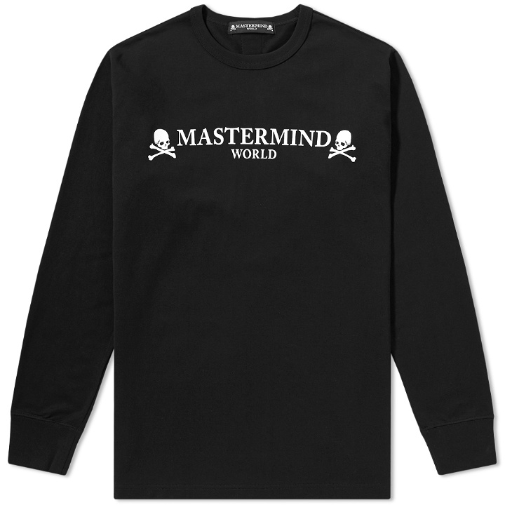 Photo: MASTERMIND WORLD Long Sleeve Grosgrain Tape Skull Logo Tee