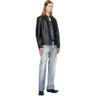 Diesel Black L-Tad-Wrd Leather Jacket